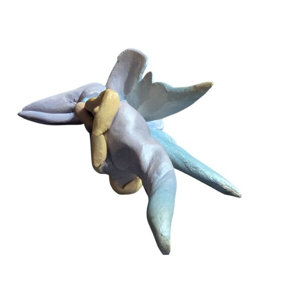 Vintage Elf Fairy Clay Sculpture Signed By Wise - Picture 5 of 5